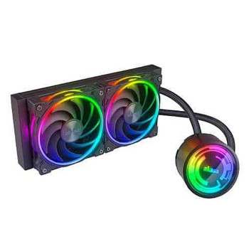 Akasa Soho 240 Dusk Edition 240Mm Argb Liquid Cpu Cooler Rgb Controller Dual Rad AK-LC4003HP01