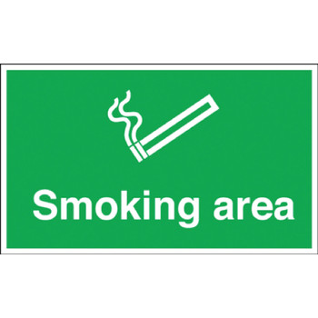 Safety Sign Smoking Area 300x500mm PVC MA04729R SR11143