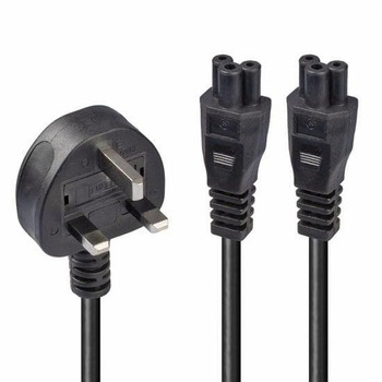 Lindy 30428 2.5M  3 Pin Plug To Iec 2 X 30428