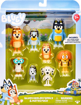 Bluey Heeler Family & Mates 8 Figure Multipack 17199