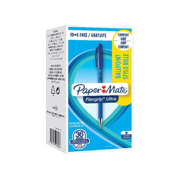 PaperMate FlexGrip Ultra Retract Ball Pen Blue Pack of 36 1910074 GL09611