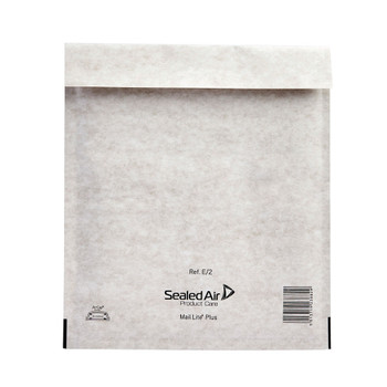 Mail Lite Plus Bubble Lined Postal Bag Size E/2 220x260mm Oyster White Pack MQ23842