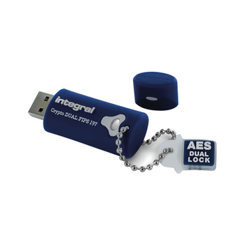 Integral Crypto Dual FIPS 197 Encrypted USB 3.0 Flash Drive 32GB INFD32GCRYDL301 IN43033