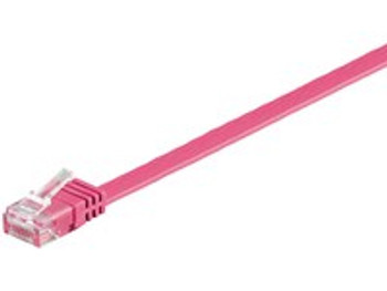 MicroConnect V-UTP603PI-FLAT U/UTP CAT6 3M  Pink Flat V-UTP603PI-FLAT