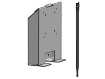 SpacePole SPV1107-02 Straight wall mount. Black SPV1107-02