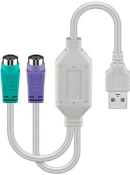 MicroConnect USBA2XPS2 USB A - Converter 2x PS/2 0.3m USBA2XPS2