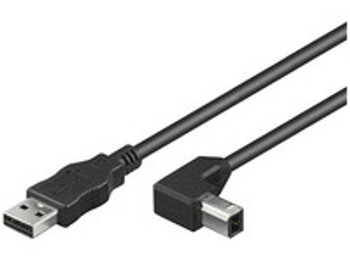 MicroConnect USBAB05ANGLED USB2.0 A-B 0.5m M-M USBAB05ANGLED
