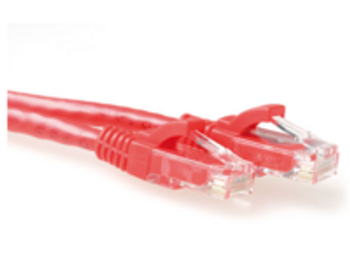 MicroConnect UTP6A005RBOOTED U/UTP CAT6A 0.5M Red Snagless UTP6A005RBOOTED