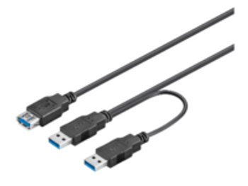 MicroConnect USB3.0AFY03MICRO USB3.0 Dual power cable F -2XM USB3.0AFY03MICRO