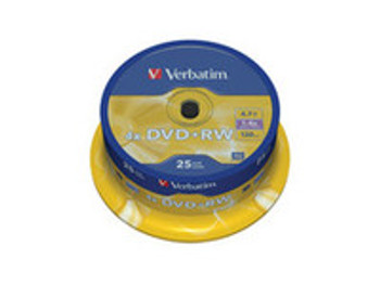 Verbatim 43489 DVD+RW 4X 4.7GB Branded 43489