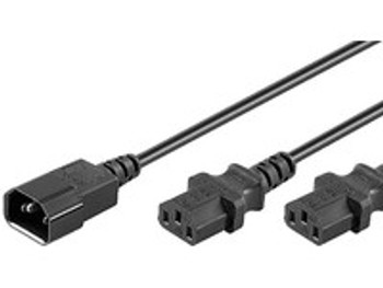 MicroConnect PE061312 Power Cord C13x2 - C14 1.2m PE061312
