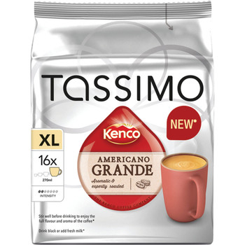 Tassimo Kenco Americano Grande Coffee 144g Capsules 5 Packs of 16 7040471 KS43567