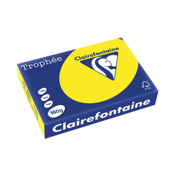 Trophee Card A4 160gm Intensive Yellow Pack of 250 1029C CFP1029C
