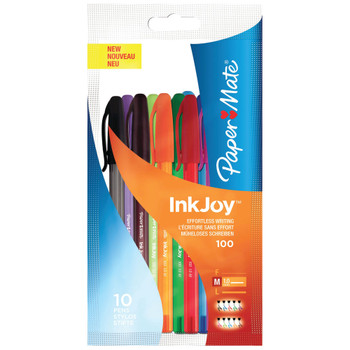 PaperMate Inkjoy 100 Stick Ballpoint Pen Assorted Pack of 8 1927074 GL95719