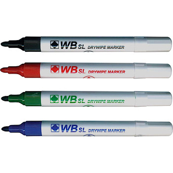 Valuex Whiteboard Marker Bullet Tip 2Mm Line Assorted Colours Pack 4 8710WT4