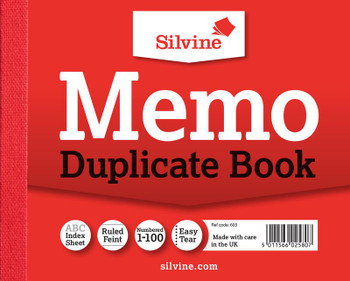 Silvine 102X127mm Duplicate Book Carbon Ruled 1-100 Taped Cloth Binding 100 Sets 603