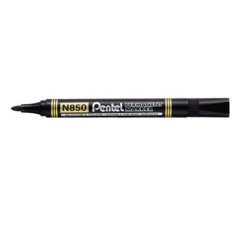 Pentel N850 Permanent Marker Bullet Tip 2.1Mm Line Black Pack 12 N850-AE