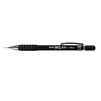 Pentel 120 Mechanical Pencil Hb 0.5Mm Lead Black Barrel Pack 12 A315-AX A315-AX