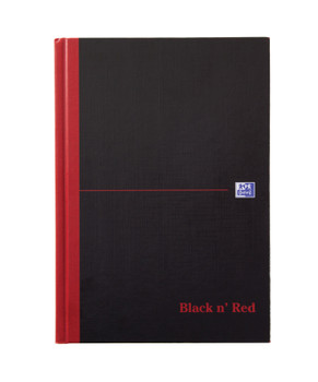 Black N Red Casebound Hardback A5 Notebook Single Cash 192 Pages 100080414 100080414