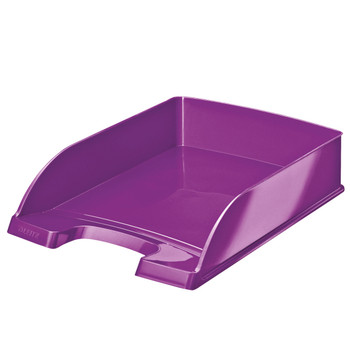 Leitz Wow Letter Tray A4 Portrait Metallic Purple 52263062 52263062