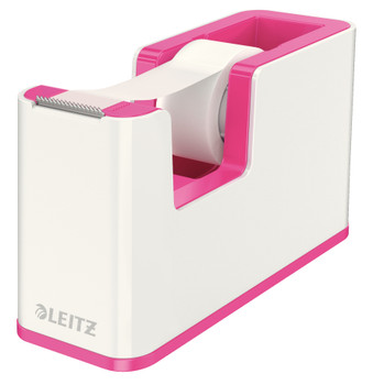 Leitz Wow Dual Colour Tape Dispenser for 19Mm Tapes White/Pink 53641023 53641023