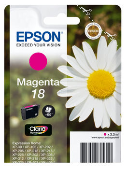 Epson 18 Daisy Magenta Standard Capacity Ink Cartridge 3Ml - C13T18034012 C13T18034012