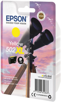 Epson 502Xl Binoculars Yellow High Yield Ink Cartridge 6Ml - C13T02W44010 C13T02W44010