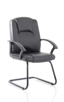 Bella Black Leather Cantilever With Black Frame BR000300 BR000300