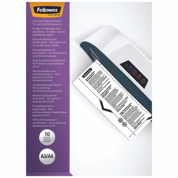 Fellowes Laminator Cleaning Sheets Pack 10 5320604 5320604