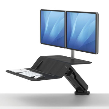 Fellowes Lotus Rt Sit Stand Workstation Dual Black 8081601 8081601