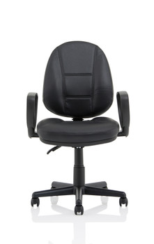 Jackson Black Leather Chair With Loop Arms KC0292 KC0292