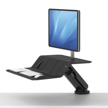 Fellowes Lotus Rt Sit Stand Workstation Single Black 8081501 8081501