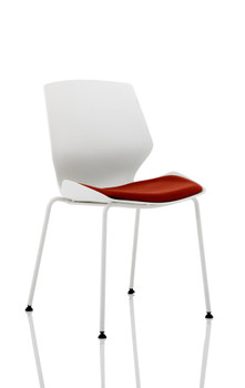 Florence White Frame Visitor Chair In Ginseng Chilli KCUP1534 KCUP1534