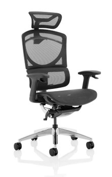 Ergo Click Plus Chair Black Mesh With Headrest PO000063 PO000063