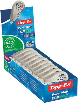 Tipp-Ex Pure Eco Mini Correction Tape Roller 5Mmx6m White Pack 10 918466