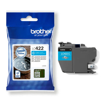 Brother Standard Capacity Cyan Ink Cartridge 550 Pages - LC422C LC422C