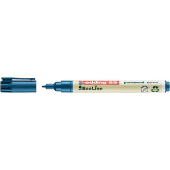 Edding 25 Ecoline Permanent Marker Bullet Tip 1Mm Line Blue Pack 10 4-25003