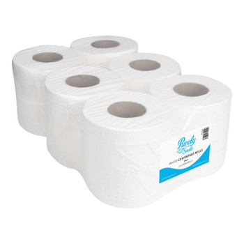 Valuex Centre Feed Roll 2 Ply 150M White Pack 6 PS1212 PS1212