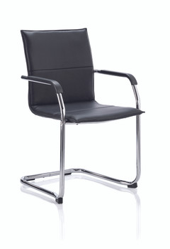 Echo Cantilever Chair Black Soft Bonded Leather BR000178 BR000178