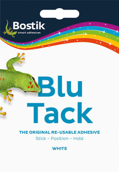 Bostik Blu Tack Mastic Adhesive Non-Toxic White Pack 12 30803836
