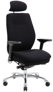 Domino Black Fabric Chair With Headrest PO000066 PO000066