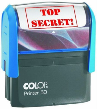 Colop P50 Self Inking Word Stamp Top Secret 68X29mm Red Ink C144791TOP