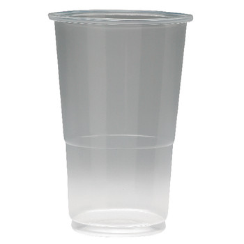 Valuex Flexiglass Plastic Glass 1/2 Pint Clear Pack 50 RY0771 RY0771