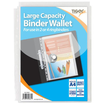 Tiger Large Capacity Punched Pocket With Stud Flap A4 300861