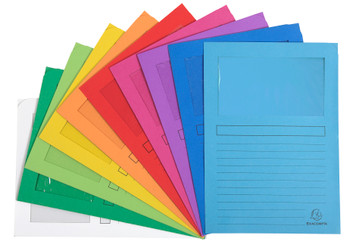 forever Window Folder Manilla A4 120Gsm Assorted Pack 100 50100E