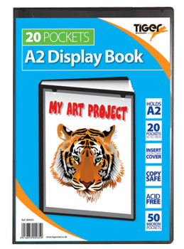 Tiger A2 Presentation Display Book 20 Pocket Black 300935