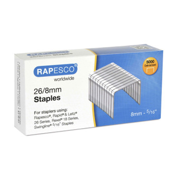 Rapesco 26/8Mm Galvanised Staples Pack 5000 S11880Z3