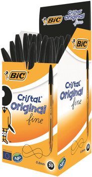 Bic Orange Ballpoint Pen 0.8Mm Tip 0.30Mm Line Black Pack 50 872731