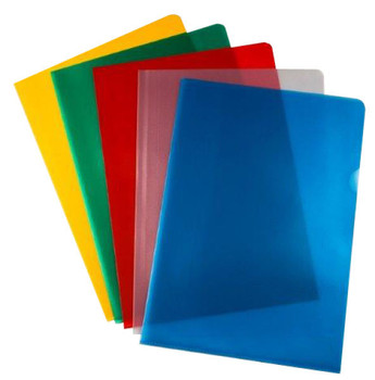 Valuex Cut Flush Folder Polypropylene A4 120 Micron Assorted Colours Pack 50 8020645