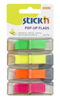 Valuex Index Flags Repositionable 12X45mm 4X40 Tabs Neon Assorted Colours Pack 1 26017